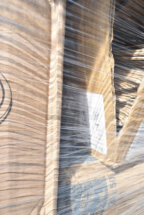 PALLET LOT of 35 BRAND NEW Boxes Including 500TO993C Choice 9" x 9" x 3" Microwaveable 3-Compartment Black / Clear Plastic Hinged Container - 100/Case, 2 box 127RD8BULK Choice 8 oz. Customizable Microwavable Translucent Round Deli Container - 500/Case, 795PTOKFT8 Choice Kraft Microwavable Folded Paper #8 Take-Out Container 6" x 4 3/4" x 2 1/2" - 300/Case, 966UPWIDEKF1-500 OneUp by Choice Kraft 1-Ply Wide Interfold 6 1/2" x 8 1/2" Dispenser Napkin - 6000/Case, 5014046 Lavex Pro 45 Gallon 3 Mil 40" x 46" Low Density Heavy-Duty Industrial Contractor Black Trash Bag / Can Liner - 50/Case, 127CH32 Choice 32 oz. Clear RPET Hinged Deli Container - 200/Case, 127DM12BULK Choice 12 oz. Ultra Clear PET Plastic Round Deli Container - 500/Case, 433NHT101 Choice 1/6 Standard Size White "Thank You" Standard-Duty Plastic T-Shirt Bag - 700/Case, 3 Box Inteplast Group PB060315H Get Reddi 6" x 3" x 15" Heavy Duty Plastic Food Bag - 1000/Case, 9991LBCBWWH Choice 4 1/4" x 9 3/4" 1 lb. White Customizable Tin Tie Cookie / Coffee / Donut Bag with Window - 100/Pack. 35 Times Your Bid!  - Image 11 of 12