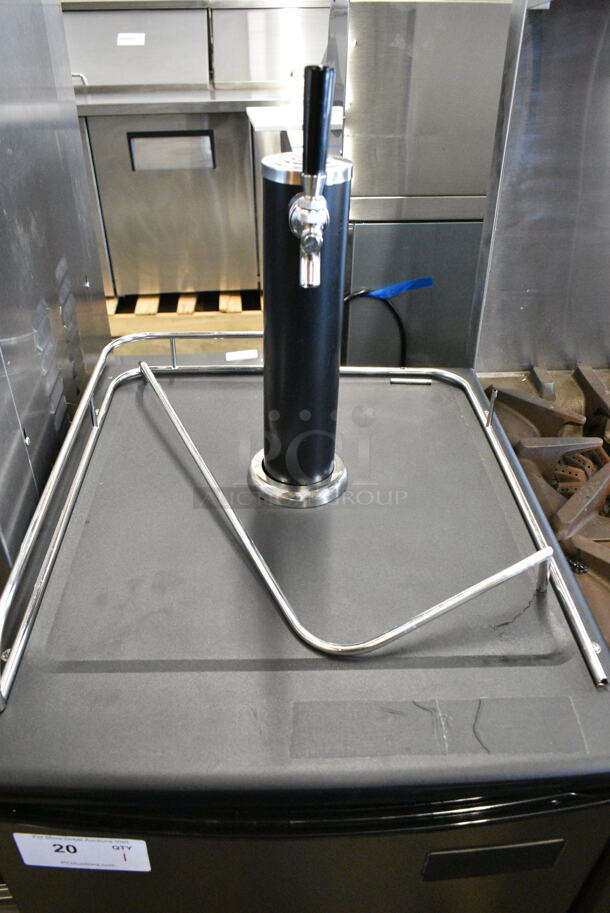 BRAND NEW SCRATCH AND DENT! Galaxy 177KEGRTRSS Stainless Steel Single Tap Kegerator Beer Dispenser, (1) 1/2 Keg Capacity on Commercial Casters. 115 Volts, 1 Phase. Tested and Working! - Image 4 of 6