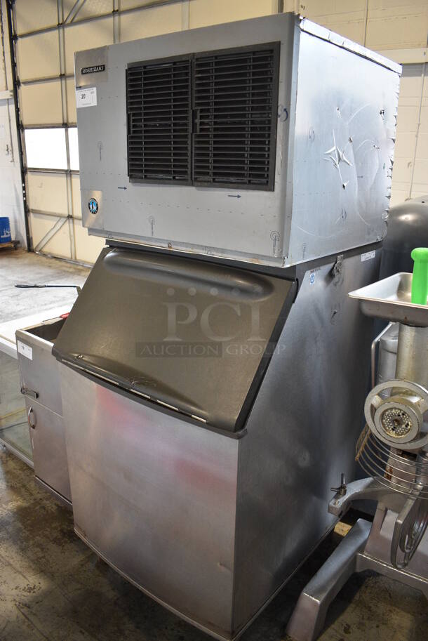 Hoshizaki Model KML-500MAJ Stainless Steel Commercial Ice Head on Manitowoc Model B570 Commercial Ice Bin. 115 Volts, 1 Phase. 31x34x73 - Image 2 of 7