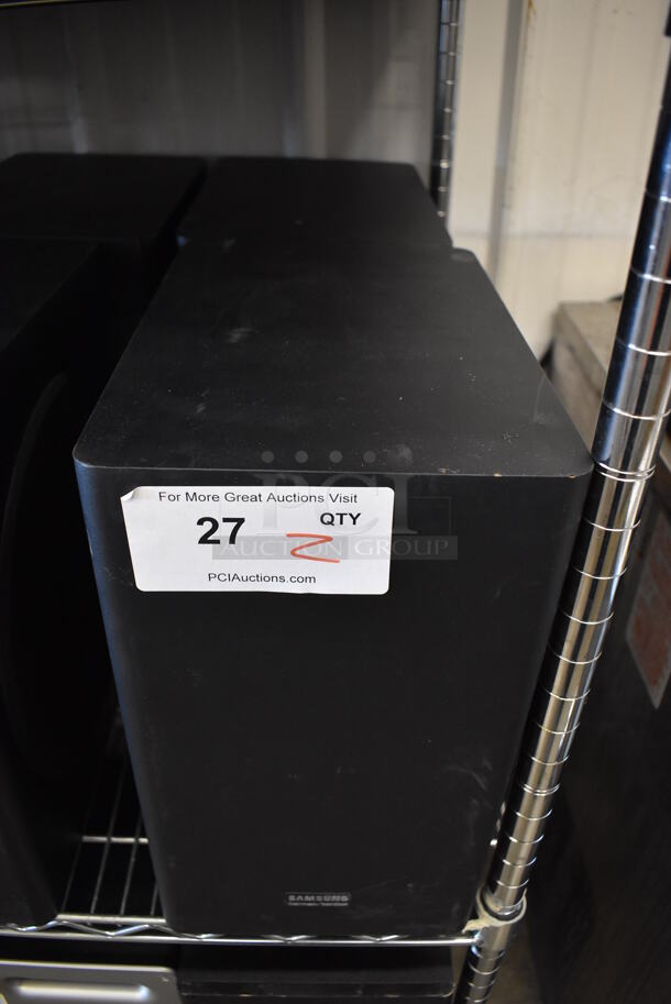 2 Samsung PS-WR65D Subwoofer Speakers. 110-120 Volts, 1 Phase. 8x12x14. 2 Times Your Bid! - Image 2 of 5