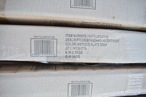 PALLET LOT of 14 BRAND NEW SCRATCH AND DENT! Lancaster Table & Seating Items; 7 164TCLWDGY30 Standard Height Post, 7 164TBTSWD22 Table Base Spider & Plate. 14 Times Your Bid! - Image 4 of 9