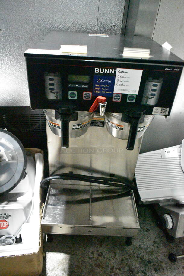 2016 Bunn DUAL SH DBC Stainless Steel Commercial Dual Coffee Machine w/ Hot Water Dispenser, 2 Satellite Servers and 2 Metal Brew Baskets. 120/208-240 Volts, 1 Phase. - Image 8 of 12