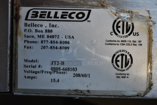 Belleco JT2-B Stainless Steel Commercial Countertop Electric Powered Conveyor Oven. 208 Volts, 1 Phase.  - Image 6 of 6