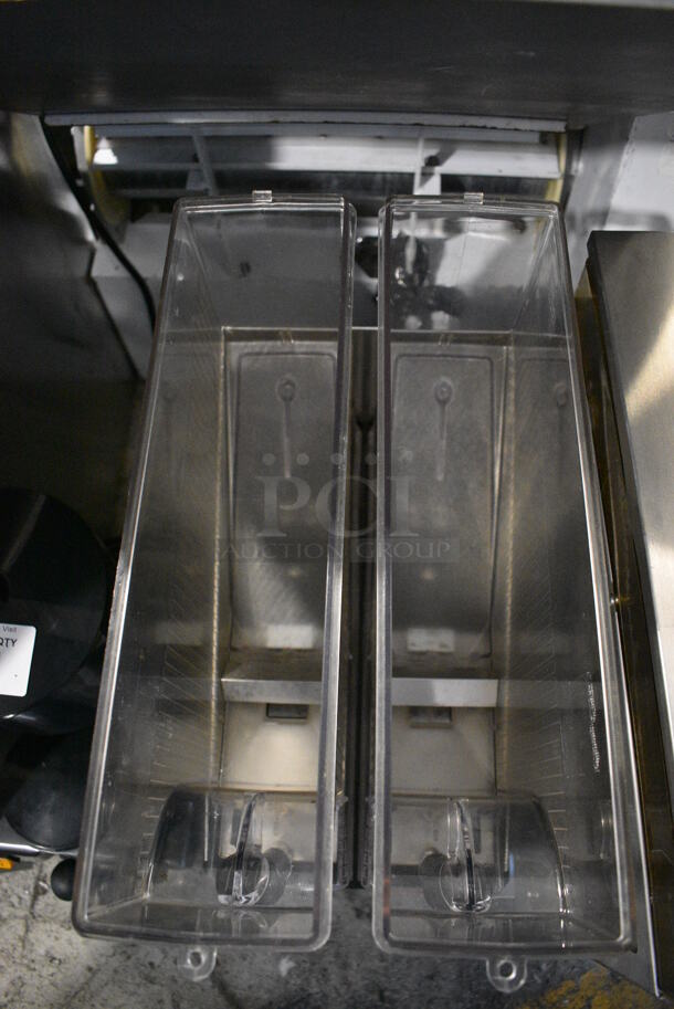 2013 Bunn MHG Stainless Steel Commercial Countertop 2 Hopper Coffee Bean Grinder. 120 Volts, 1 Phase. 10x16x29.5. Tested and Working! - Image 5 of 6