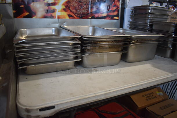 ALL ONE MONEY! Lot of 18 Various Stainless Steel Full Size Drop In Bins. 1/1x2.5, 1/1x4, 1/1x6 - Image 4 of 8