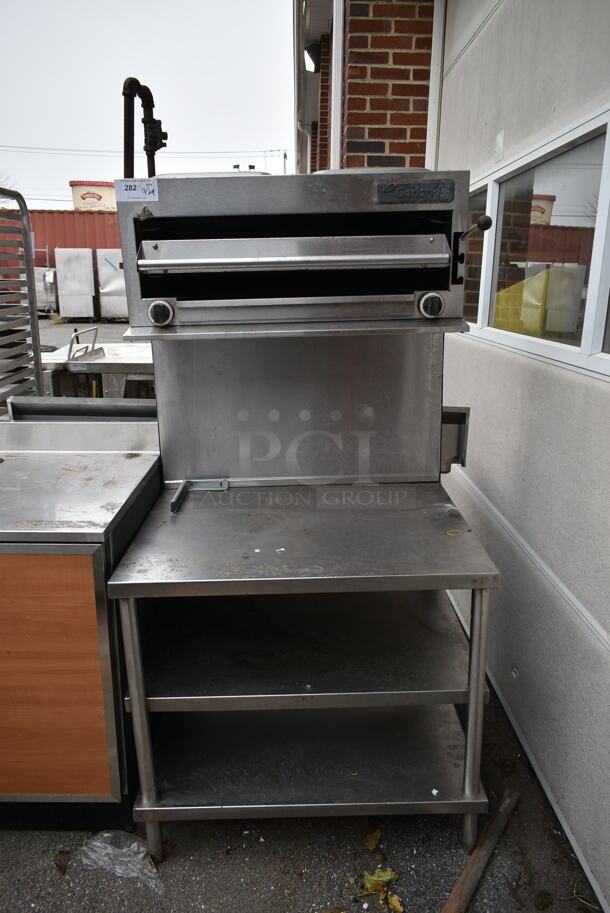 Garland Stainless Steel Commercial Natural Gas Powered Salamander Cheese Melter on Table. - Image 1 of 6