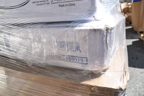 PALLET LOT of 29 BRAND NEW Boxes Including 3 Box 127P2C Choice 2 oz Portion Cups, 5002DNAPBLK Choice 15" x 17" Black Customizable 2-Ply Paper Dinner Napkin - 1000/Case, 130BKFKSNSPH Choice Black Heavy Weight Wrapped Plastic Cutlery Pack with Napkin and Salt and Pepper Packets - 500/Case, 129MCR333CB Choice 33 oz. Black 9" Round 3-Compartment Microwavable Heavy Weight Container with Lid - 150/Case, 128HD8COMBO Choice Heavy Duty 8 oz. Microwavable Translucent Plastic Deli Container and Lid Combo Pack - 240/Case, 485UPJ7BLSTR EcoChoice 7 3/4" Blue Stripe Jumbo Unwrapped Paper Straw - 4800/Case, 128HD8BULK Choice Heavy Duty 8 oz. Microwavable Translucent Plastic Deli Container - 480/Case, 2 Box 129MCS28B Choice 28 oz. Black Rectangular Microwavable Heavy Weight Container with Lid 8 3/4" x 6 1/4" x 1 3/4" - 150/Case, 127P250B Choice 2.5 oz. Black Plastic Souffle Cup / Portion Cup - 2500/Case, 130WHSPOONH Spoons. 29 Times Your Bid!  - Image 4 of 12