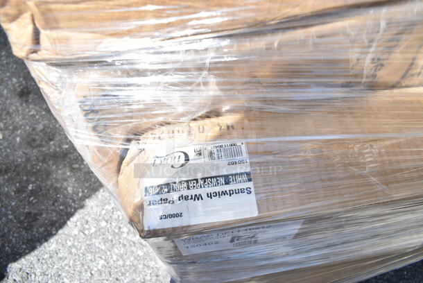 PALLET LOT of 29 BRAND NEW Boxes Including 3 Box 127P2C Choice 2 oz Portion Cups, 5002DNAPBLK Choice 15" x 17" Black Customizable 2-Ply Paper Dinner Napkin - 1000/Case, 130BKFKSNSPH Choice Black Heavy Weight Wrapped Plastic Cutlery Pack with Napkin and Salt and Pepper Packets - 500/Case, 129MCR333CB Choice 33 oz. Black 9" Round 3-Compartment Microwavable Heavy Weight Container with Lid - 150/Case, 128HD8COMBO Choice Heavy Duty 8 oz. Microwavable Translucent Plastic Deli Container and Lid Combo Pack - 240/Case, 485UPJ7BLSTR EcoChoice 7 3/4" Blue Stripe Jumbo Unwrapped Paper Straw - 4800/Case, 128HD8BULK Choice Heavy Duty 8 oz. Microwavable Translucent Plastic Deli Container - 480/Case, 2 Box 129MCS28B Choice 28 oz. Black Rectangular Microwavable Heavy Weight Container with Lid 8 3/4" x 6 1/4" x 1 3/4" - 150/Case, 127P250B Choice 2.5 oz. Black Plastic Souffle Cup / Portion Cup - 2500/Case, 130WHSPOONH Spoons. 29 Times Your Bid!  - Image 8 of 12