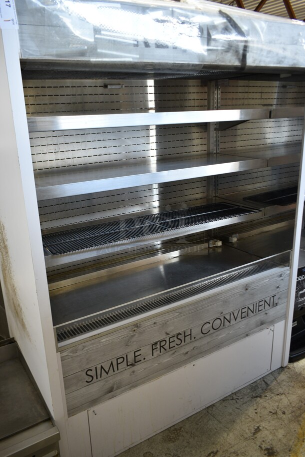 Metal Commercial Reach In Grab N Go Merchandiser w/ Metal Shelves. Cannot Test Due To Cut Power Cord - Image 2 of 5