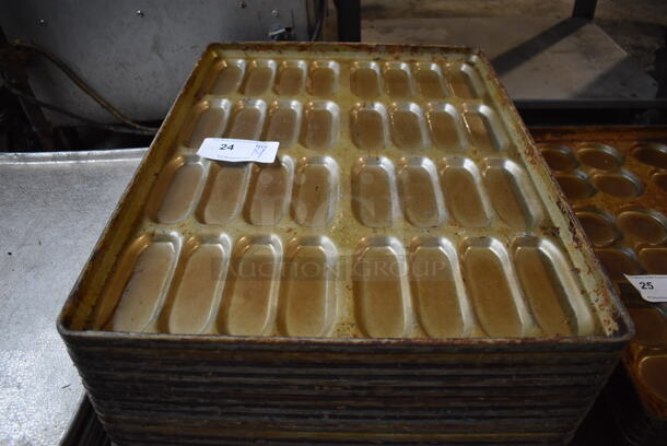 19 Metal 32 Compartment Baking Pans. 19x26x1.5. 19 Times Your Bid! - Image 1 of 3