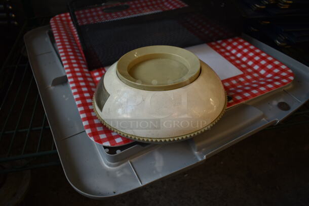 ALL ONE MONEY! Lot of Various Items Including Poly Trays and Mesh Bin - Image 2 of 3
