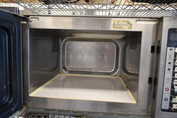 2017 Amana RCS10TS Stainless Steel Commercial Countertop Microwave Oven. 120 Volts, 1 Phase.  - Image 4 of 5