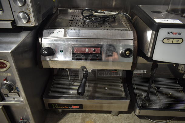 Cecilware Venezia ESP1 Stainless Steel Commercial Countertop Single Group Espresso Machine w/ Portafilter and Steam Wand. 110-120 Volts, 1 Phase. 