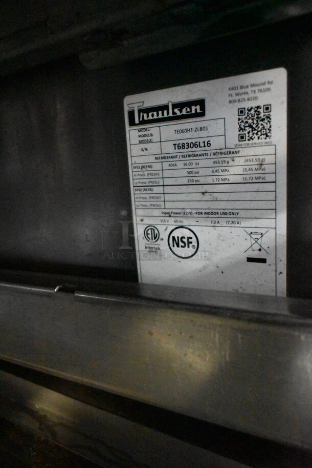 2016 Traulsen TE060HT-ZLB01 Stainless Steel Commercial 2 Drawer Chef Base on Commercial Casters. 115 Volts, 1 Phase. Tested and Powers On But Does Not Get Cold - Image 7 of 7