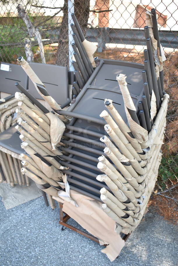 25 BRAND NEW! BFM Seating PH901CBZ Hampton Brown Outdoor Dining Height Chair w/ Arm Rests. 25 Times Your Bid! - Image 3 of 6