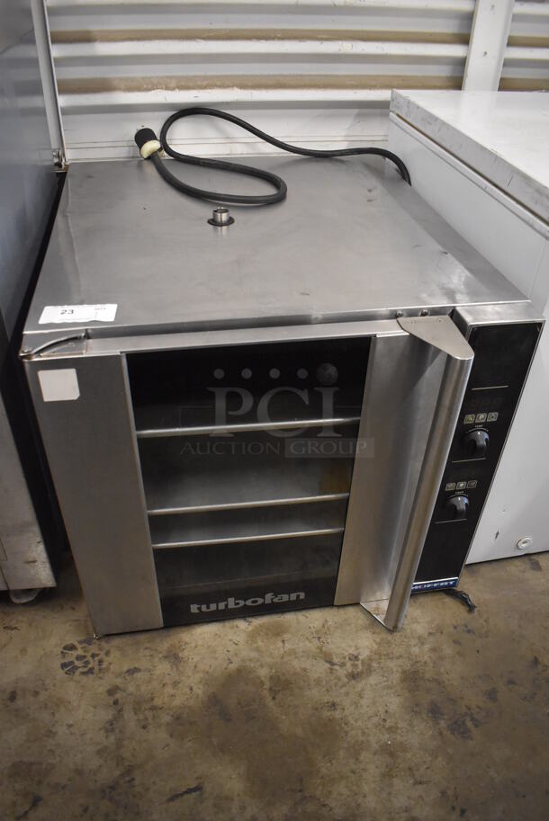 Moffat Turbofan Stainless Steel Commercial Countertop Electric Powered Half Size Convection Oven w/ View Through Door. 250 Volts, 3 Phase. 29x35x26 - Image 2 of 7