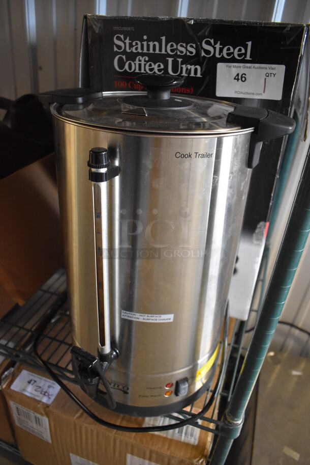 BRAND NEW SCRATCH AND DENT! Avantco 177CU100ETL Stainless Steel Commercial Countertop Coffee Urn. 120 Volts, 1 Phase. 14x14x20 - Image 3 of 5
