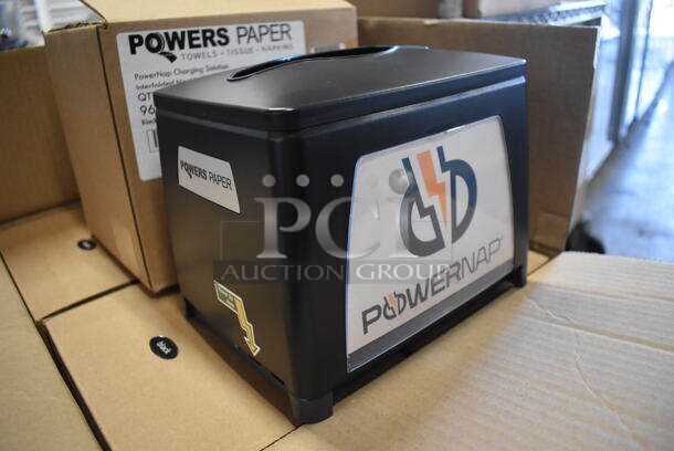 4 BRAND NEW IN BOX! Powers Paper 960-01 Black Poly Countertop PowerNap Charging Station Interfolded Napkin Dispensers. 4 Times Your Bid! - Image 3 of 9