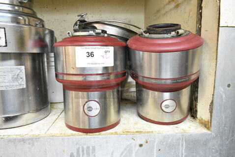 2 Insinkerator Supreme SS-5 Stainless Steel Commercial Garbage Disposal. 120 Volts, 1 Phase. 2 Times Your Bid! This Unit Was In Working Condition When the Restaurant Closed. (kitchen)