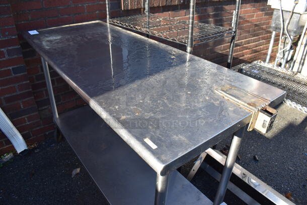 Stainless Steel Table w/ Commercial Can Opener Mount and Under Shelf on Commercial Casters. 60x24x36 - Image 3 of 5