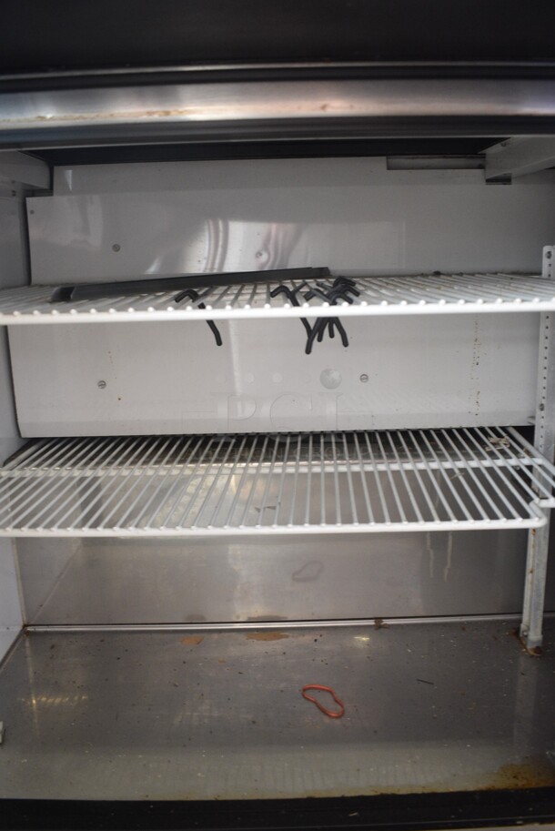 True TSSU-60-24M-B-ST Stainless Steel Commercial Sandwich Salad Prep Table Bain Marie Mega Top on Commercial Casters. 115 Volts, 1 Phase. Tested and Working!
 - Image 6 of 7