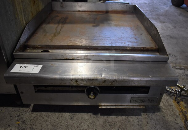 ThermaTek Stainless Steel Commercial Countertop Natural Gas Powered Flat Top Griddle. 24x31x15