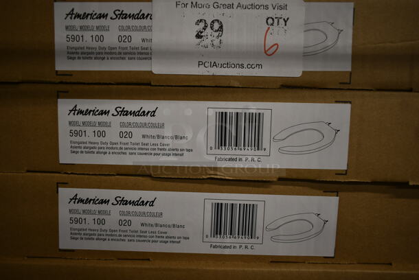 6 BRAND NEW IN BOX! American Standard 5901100.02 Elongated Commercial Heavy-Duty Toilet Seat. 6 Times Your Bid! - Image 4 of 6