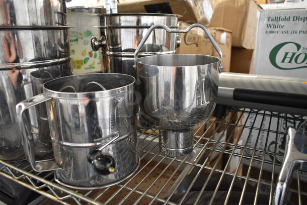 ALL ONE MONEY! Lot of Various Items Including Metal Ice Buckets, Sifter and Round Baking Pans.  - Image 5 of 6
