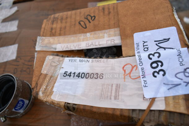 3 BRAND NEW SCRATCH AND DENT! Items Including Main Street Equipment 541400036 Drain Valve for Floor Fryers, Black Trash Bags. 3 Times Your Bid! May Be Missing Pieces.  - Image 4 of 5