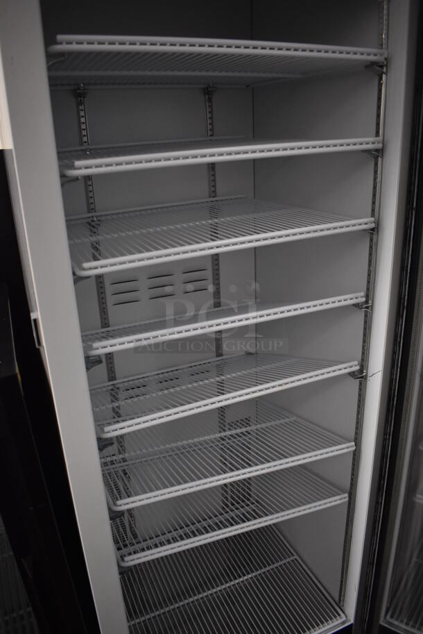 Habco SE18 Metal Commercial Single Door Reach In Cooler Merchandiser w/ Poly Coated Racks. 115 Volts, 1 Phase. 24x24x78. Tested and Working! - Image 3 of 4