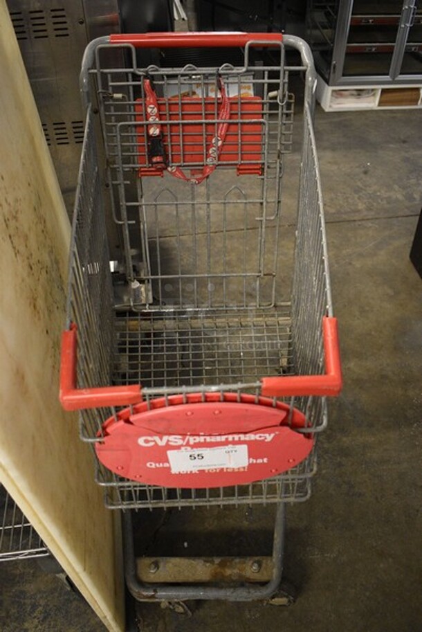 Metal Shopping Cart. 21x32x37.
