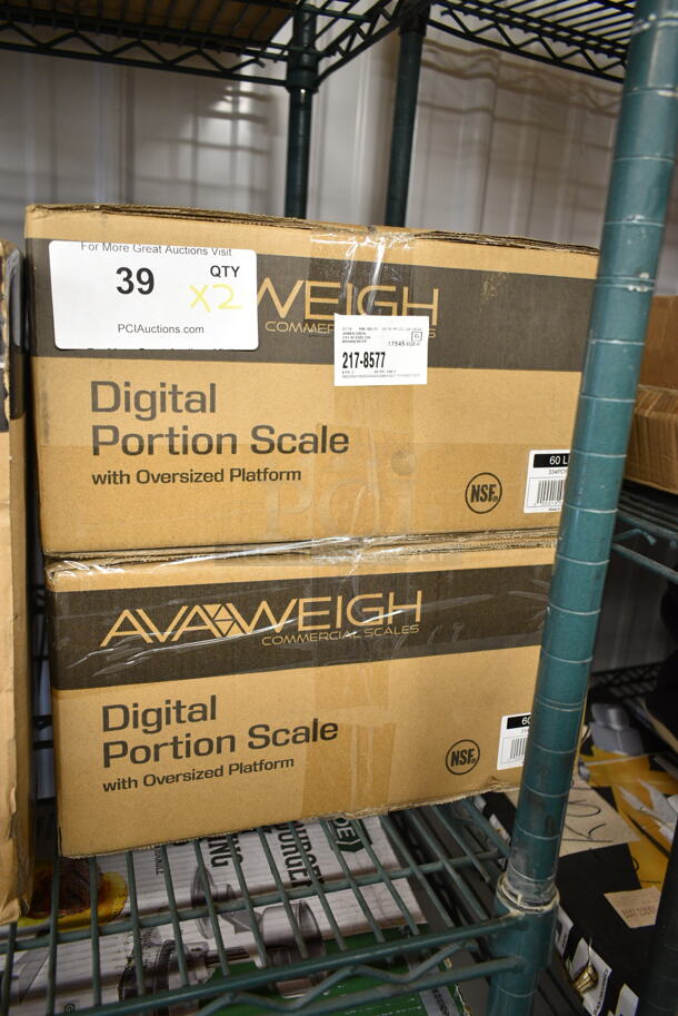 2 BRAND NEW SCRATCH AND DENT! AvaWeigh 334PC60OS 60 lb. Digital Portion Control Scale with an Oversized Platform. 2 Times Your Bid! Tested and Working! - Image 2 of 4