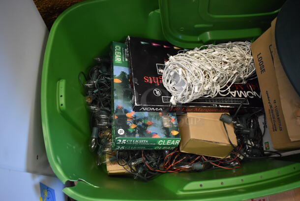 ALL ONE MONEY! Lot of Various Items Including Tree Bases and Lights in Poly Bin - Image 10 of 10