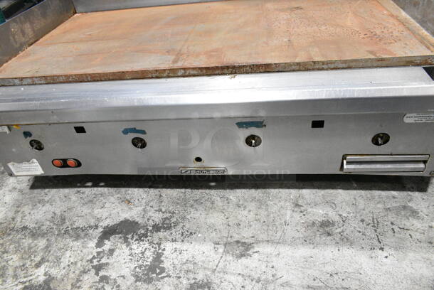 Southbend HDG-48 stainless Steel Commercial Countertop Natural Gas Powered Flat Top Griddle.  - Image 3 of 5