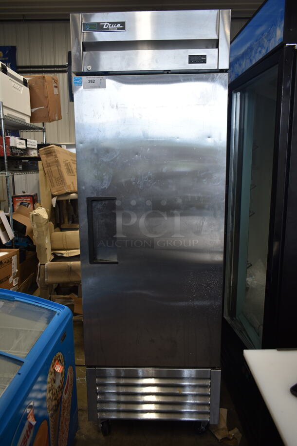 2019 True T-23F-HC Stainless Steel Commercial Single Door Reach In Freezer w/ Poly Coated Racks on Commercial Casters. 115 Volts, 1 Phase. Tested and Working! - Image 7 of 7