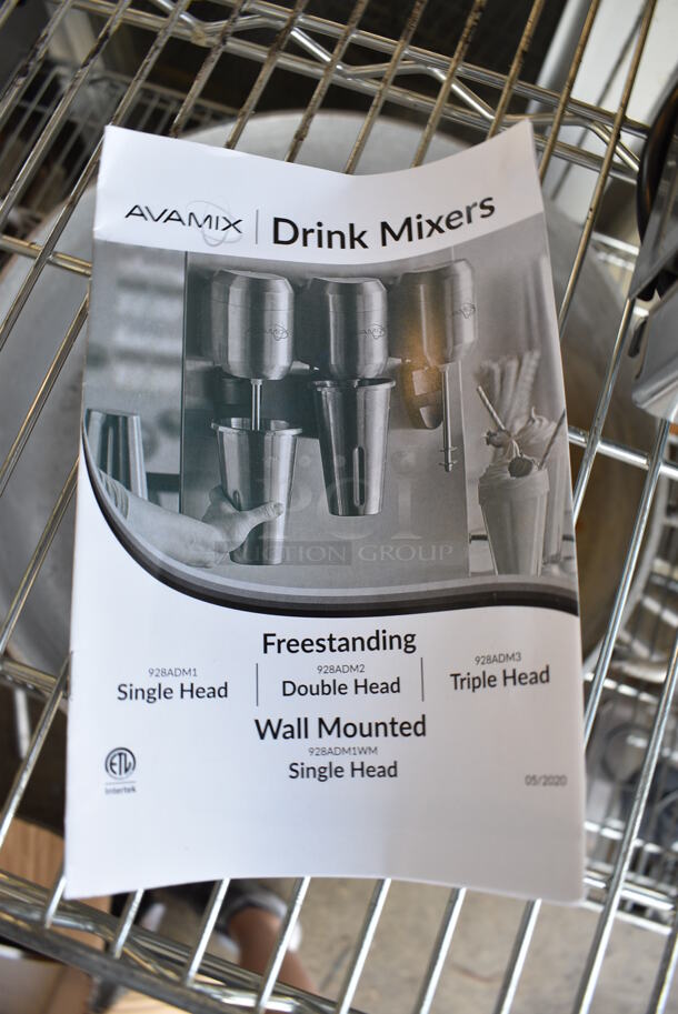 BRAND NEW IN BOX! Avamix Model DM-B-30C Stainless Steel Commercial Countertop 3 Head Drink Mixer. 120 Volts, 1 Phase. 18x12x20 - Image 6 of 7