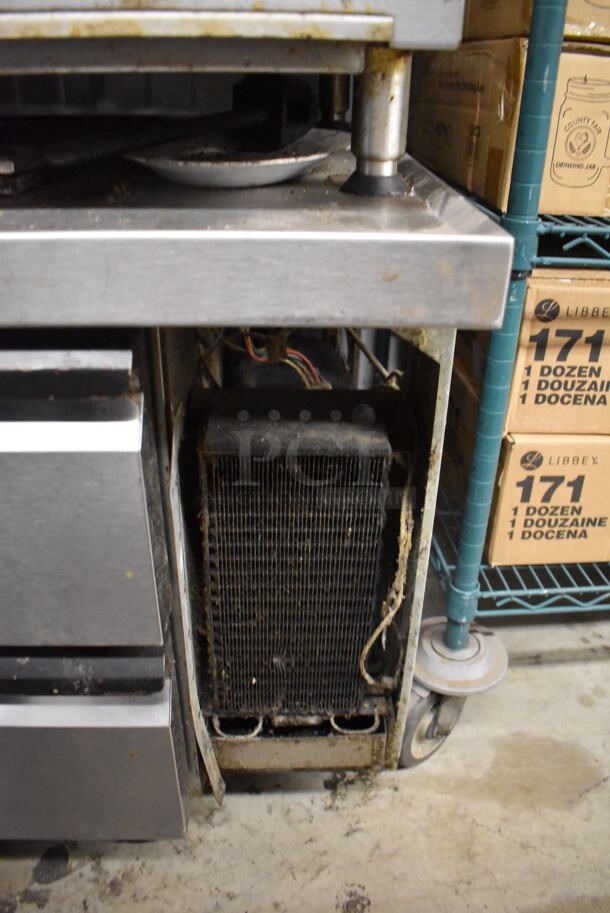 Stainless Steel Commercial 2 Drawer Chef Base on Commercial Casters. 50x31x26.5. Tested and Powers On But Temps at 52 Degrees - Image 5 of 5