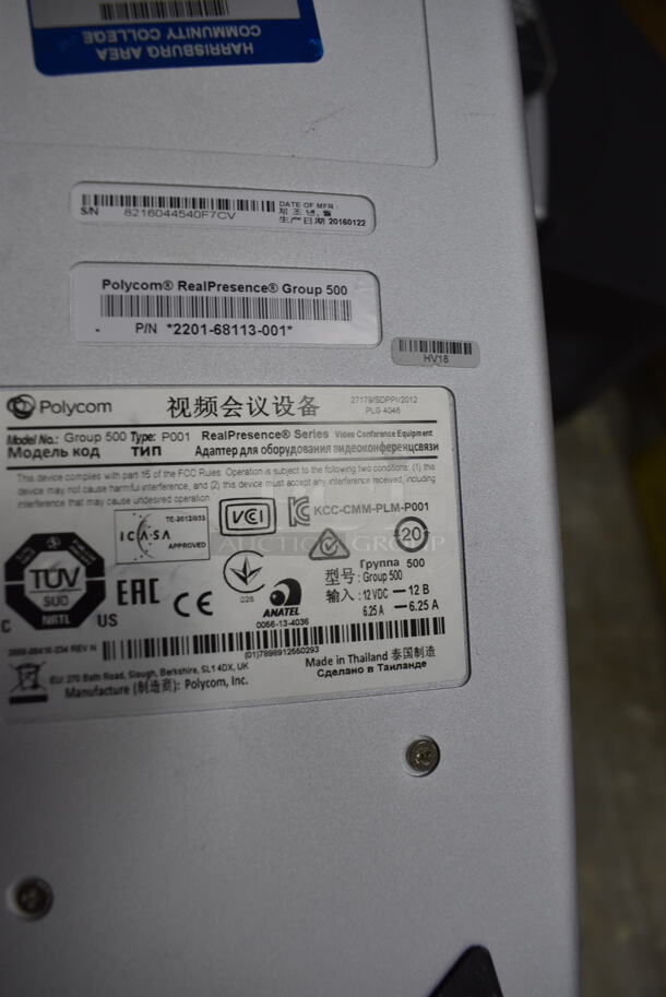 4 Polycom Real Presence Group 500 Webcam and Extron Group 500. 4 Times Your Bid! (Main Building)  - Image 4 of 6
