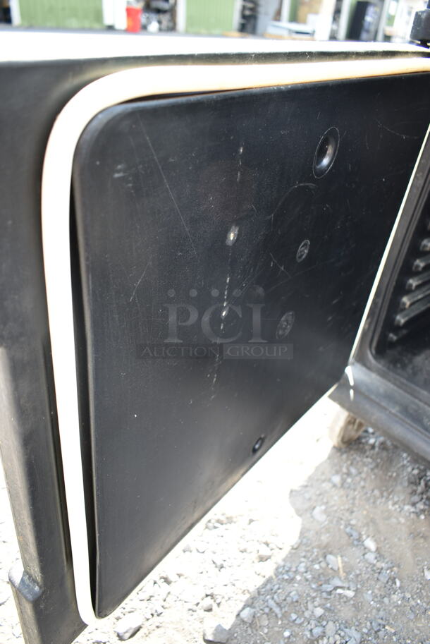 Cambro 1600MPC Black Poly 2 Compartment Catering Cabinet on Commercial Casters.  - Image 7 of 8