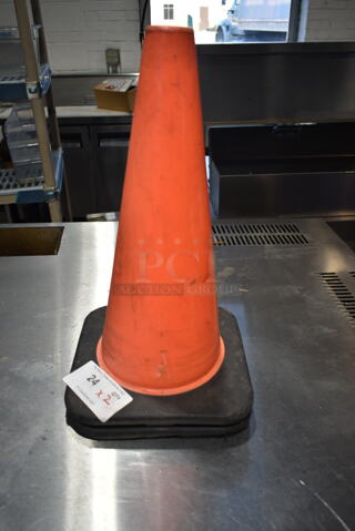 2 Orange Traffic Cones. 2 Times Your Bid!
