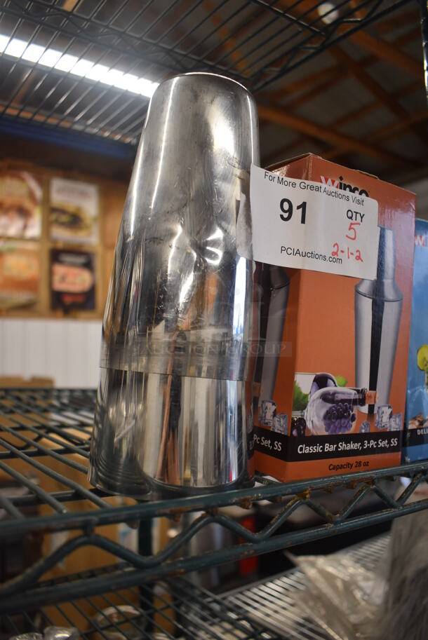 5 Metal Mixing Cups; 3 BRAND NEW IN BOX! Includes 3.5x3.5x8.5. 5 Times Your Bid! - Image 2 of 3