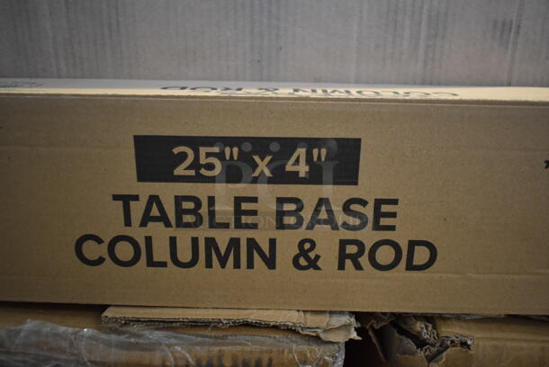 BRAND NEW SCRATCH AND DENT! Box of 8 Lancaster Table & Seating 164TCOLRD425 Table Base Column & Rod. - Image 4 of 6