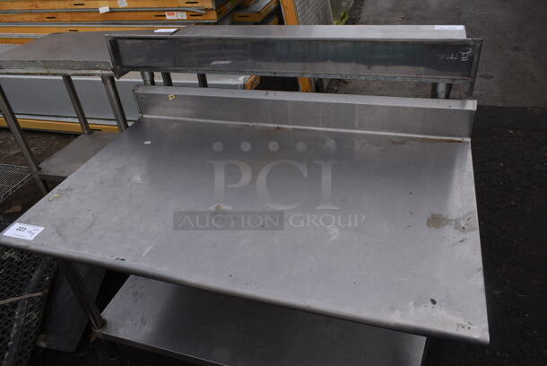 Stainless Steel Commercial Table w/ Back Splash and Under Shelf. - Image 2 of 3