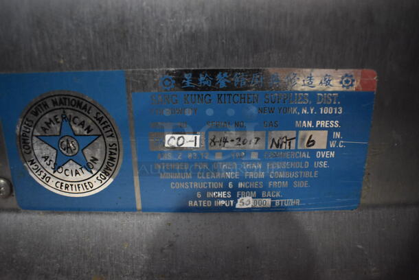 Sang Kung SKCO-1 Stainless Steel Commercial Countertop Natural Gas Powered Single Burner Stock Pot Range. 18x22x23 - Image 6 of 6