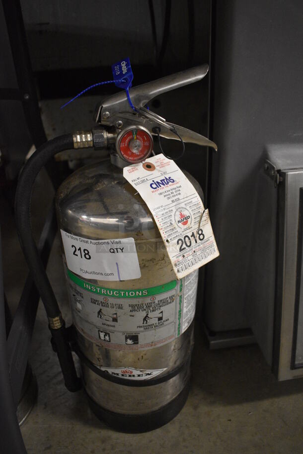 Amerex Wet Chemical Fire Extinguisher. 7.5x6.5x20 - Image 1 of 3