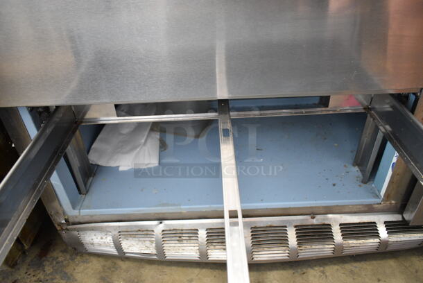 2014 Delfield UCD4464N-12-DD5 Stainless Steel Commercial Sandwich Salad Prep Table Bain Marie Mega Top w/ 4 Drawers, Over Shelf. 115 Volts, 1 Phase. Tested and Powers On But Does Not Get Cold - Image 6 of 10