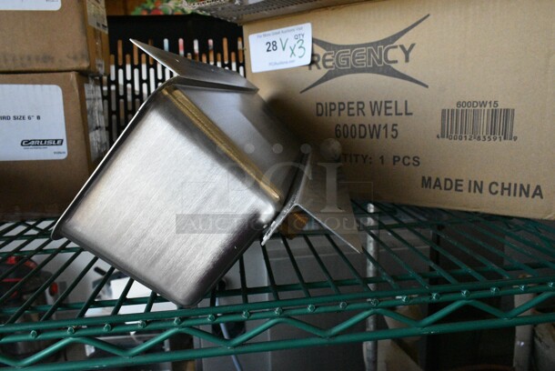 3 BRAND NEW SCRATCH AND DENT! Items Including 37 Choice 176SAUCE4CH 4 oz. Hammered Copper-Plated Stainless Steel Round Sauce Cup, Carnival King 382PM3KETTLE 8 oz. Popcorn Kettle, Regency 600DW15 15" Ice Cream Dipper Well and Faucet Set. 3 Times Your Bid!  - Image 11 of 12
