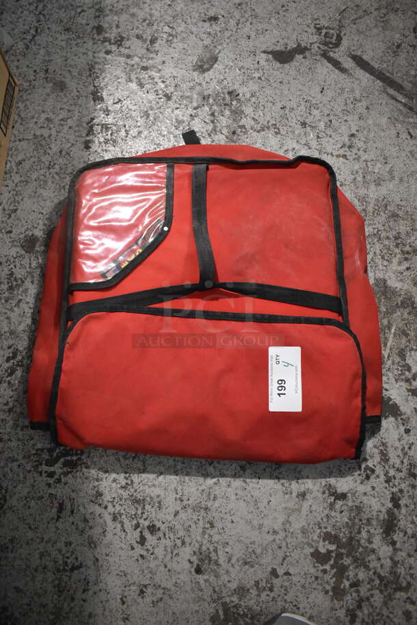 4 Red Poly Insulated Pizza Delivery Food Bags. 19x19x5. 4 Times Your Bid! - Image 3 of 5