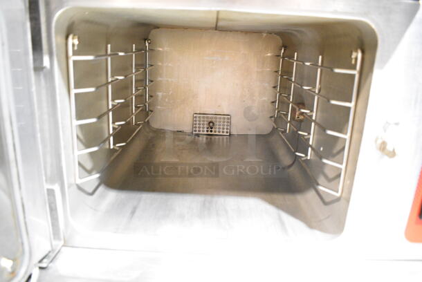 Vulcan C24GA6 Stainless Steel Commercial Floor Style Natural Gas Powered Double Deck Steam Cabinet. 125,000 BTU.  - Image 4 of 7