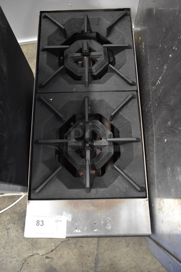Avantco Stainless Steel Commercial Countertop Natural Gas Powered 2 Burner Range. - Image 2 of 6